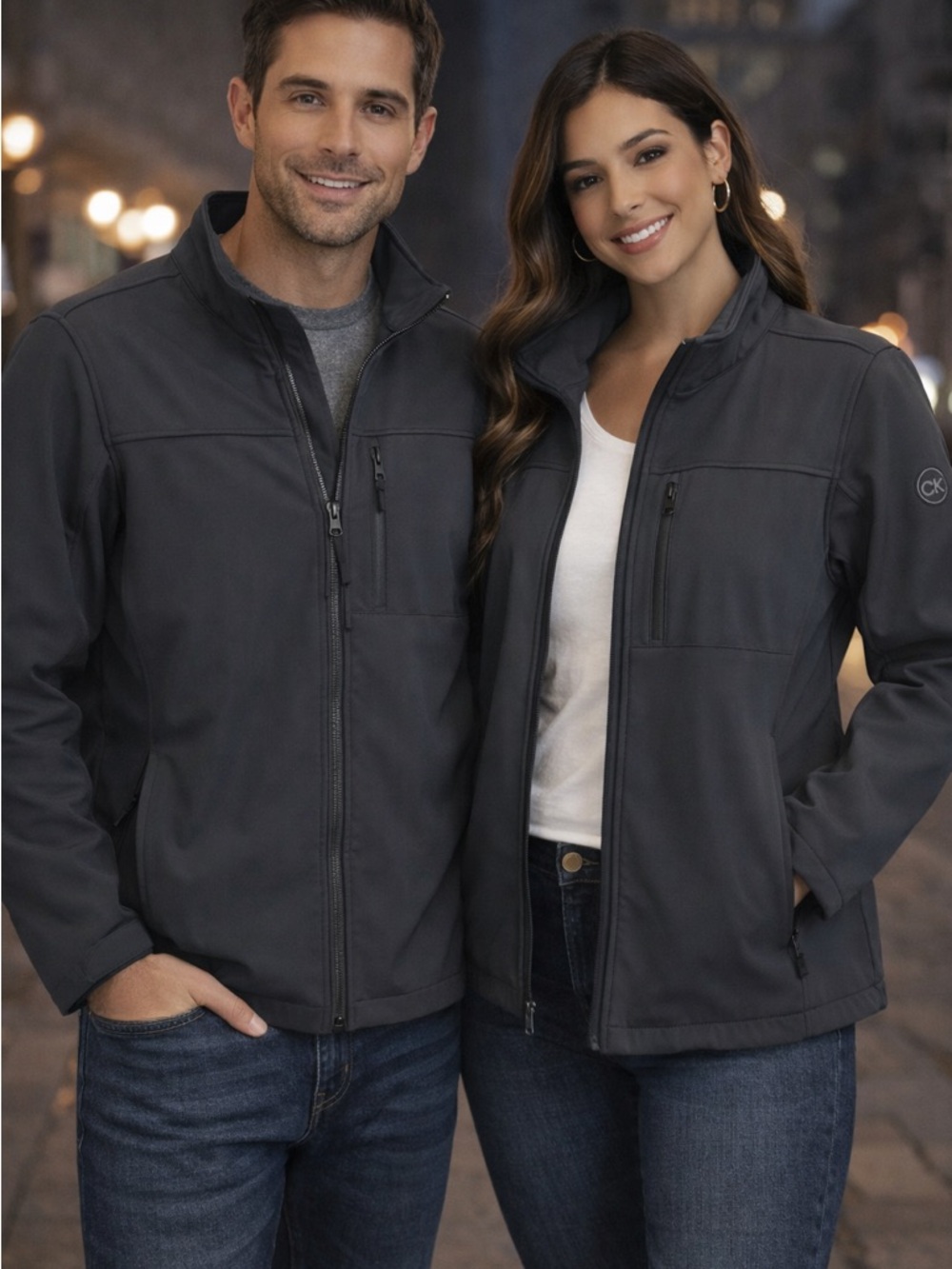 Calvin Klein Men's Dark Gray Lightweight Softshell Jacket